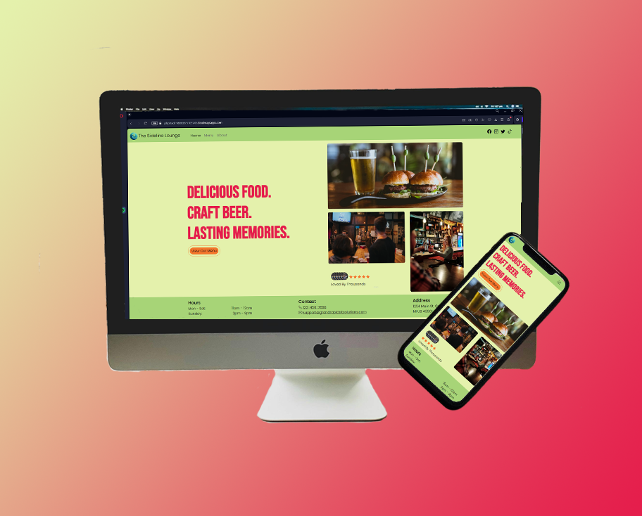 Vibrant Restaurant Website Design Template homepage