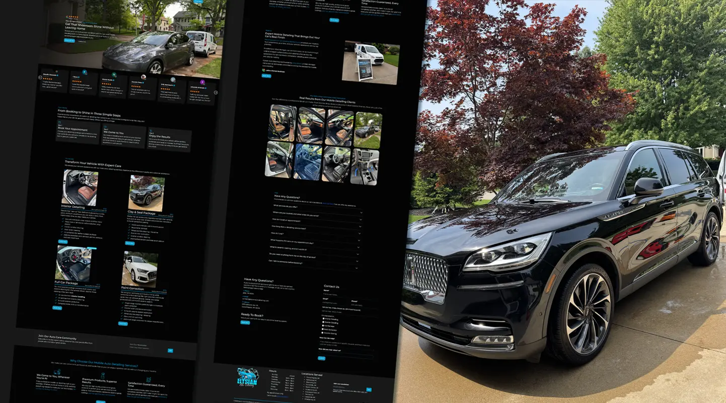 Elysian Auto Detailing homepage